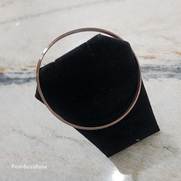 Vintage Solid Copper Bangle Bracelet 2.5" - Picture 6 of 6